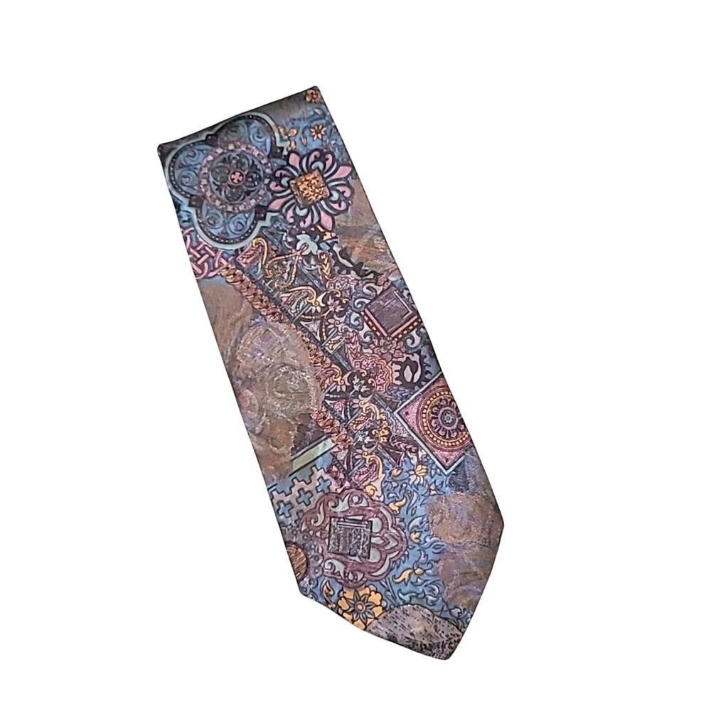 VTG Mario Valentino Abstract Tie USA Made Ivy Officecore